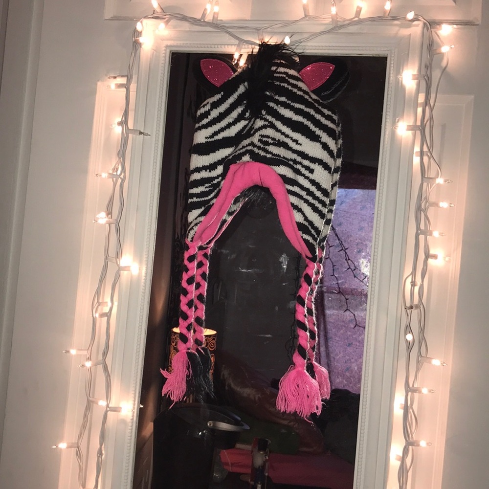 zebra stocking hat